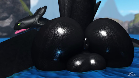 anus balls big_butt black_body black_skin butt feral genitals glistening glistening_body green_eyes hill huge_butt inviting looking_at_viewer male presenting presenting_hindquarters raised_tail shaking_butt smile solo tail tongue tongue_out water wet willie_piv dreamworks european_mythology how_to_train_your_dragon mythology toothless dragon fury_(httyd) mythological_creature mythological_scalie night_fury scalie western_dragon 16:9 3d_(artwork) 3d_animation animated digital_media_(artwork) hi_res high_framerate no_sound short_playtime watermark webm widescreen
