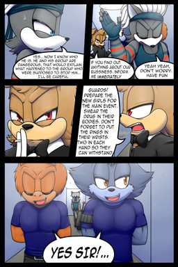 5_fingers anthro biped clothing dialogue duo eyes_closed fingerless_gloves fingers front_view gloves hair handwear male open_mouth smoking speech_bubble text dexstar canid canine canis domestic_dog mammal 2:3 comic digital_media_(artwork) english_text hi_res