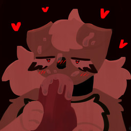 animal_genitalia animal_penis anthro blush blush_lines bodily_fluids canine_genitalia canine_penis collar countershade_accent cum cum_drip cum_in_mouth cum_inside cum_on_penis dark dripping duo fellatio female floppy_ears fur genital_fluids genitals hair knot knotting long_lashes male male/female mullet oral paws penile penis sex stroking_penis tan_body tan_fur screamncackle fan_character akita american_akita canid canine canis domestic_dog human mammal spitz 1:1 hi_res