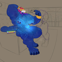 big_muscles bone chair city city_background cityscape duo eyewear furniture genitals glasses hair lgbt_pride long_hair looking_at_another male muscular muscular_male nails nipples office office_chair office_desk pawpads pecs pride_color_flag pride_colors sketchy skull skull_head vincian_pride_colors vulva wearing_glasses entitropy league_of_legends mythology riot_games tencent aurelion_sol_(lol) enti_orasia_(entitropy) dragon mythological_creature mythological_scalie scalie absurd_res hi_res sketch_page