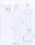 areola big_breasts breast_expansion breasts clothing cybernetics expansion female huge_breasts machine mask nipples nude simple_background smile solo wardrobe_malfunction wide_hips churgethoth bouncing_betty albino cyborg kangaroo macropod mammal marsupial hi_res sketch