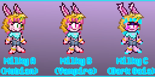 anthro blonde_hair blue_border blue_highlights border chibi colored_nails colored_toenails corruption feet female green_eyes hair highlights_(coloring) nails pink_highlights red_eyes solo sprite sprite_sheet toenails toes milkybun29 sega sonic_advance sonic_the_hedgehog_(series) sonic_unleashed dark_gaia fan_character milky_rivas lagomorph mammal vampire digital_media_(artwork) pixel_(artwork)