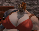 after_vore amazon anthro anthro_pred belly big_belly big_breasts body_size_growth breast_expansion breasts burping clothed clothing death digestion expansion female female_pred growth hammer huge_belly musclegut muscular muscular_arms muscular_female overweight overweight_female rapid_digestion size_transformation solo thick_neck tools transformation tusks vore killero neesha_(pilpil) gnoll hyena mammal 3d_(artwork) 3d_animation 5:4 animated digital_media_(artwork) hi_res high_framerate no_sound short_playtime webm