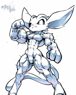 abs angry anthro biceps big_muscles biped bite biting_lip black_sclera bodily_fluids clenched_teeth fist flexing flexing_bicep hooves huge_muscles logo male male_anthro muscular muscular_anthro muscular_arms muscular_legs muscular_male muscular_thighs pecs simple_background solo standing sweat tail teeth text vein veiny_muscles white_background white_body white_eyes artdeitech microsoft ori_(series) xbox_game_studios ori_(ori) guardian_spirit 2025 4:5 absurd_res artist_logo artist_name dated digital_media_(artwork) hi_res signature