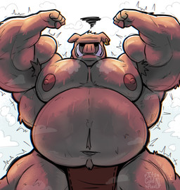anthro areola armpit_hair barazoku belly biceps big_belly big_muscles bodily_fluids body_hair bottomwear breath clothed clothing ear_piercing ear_ring emanata flexing flexing_bicep flexing_both_biceps front_view fur huge_belly huge_muscles loincloth loincloth_only male manly motion_lines musclegut muscular muscular_anthro muscular_male musk navel nipples obliques overweight overweight_anthro overweight_male pecs piercing quads ring_piercing simple_background solo standing sweat thick_arms thick_thighs topless topless_anthro topless_male tuft tusks white_background its_coldpizza microsoft minecraft mojang xbox_game_studios domestic_pig mammal piglin suid suine sus_(pig) 2025 absurd_res hi_res signature