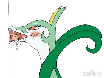 female haciendo mamada serpiente solo eldino1 nintendo pokemon una generation_5_pokemon pokemon_(species) serperior 4:3 animated no_sound short_playtime video