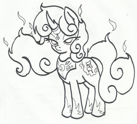 angry armor corruption cutie_mark female feral fur hair horn solo young young_female young_feral anibaruthecat friendship_is_magic hasbro my_little_pony mythology sweetie_belle_(mlp) equid equine mammal mythological_creature mythological_equine unicorn 2013 hi_res pen_(artwork) sketch traditional_media_(artwork)