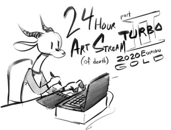ambiguous_gender anthro artist chair clothed clothing computer creating_art drawing_tablet electronics facial_markings furniture head_markings holding_object horn laptop markings shirt simple_background sitting solo tablet_pen text topwear white_background fuel_(artist) chico_(fuel) antelope bovid gazelle mammal 2020 english_text monochrome