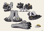 barefoot claws digit_ring feet foot_fetish jewelry machine paws ring soles toe_ring toes tops muffinvinvin protogen talus absurd_res hi_res