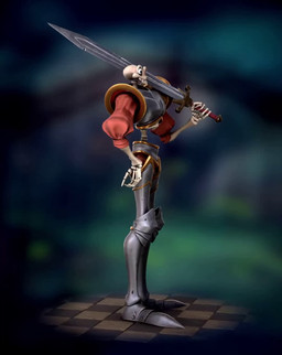 5_fingers armor arms_bent blurred_background bone breastplate checkered checkered_floor clothed clothed_humanoid clothed_male clothing fingers footwear fully_clothed fully_clothed_humanoid fully_clothed_male greaves grey_armor grey_breastplate grey_clothing grey_footwear grey_topwear hand_on_hip hand_on_own_hip holding_melee_weapon holding_object holding_sword holding_weapon knight left-handed light looking_at_viewer male male_humanoid melee_weapon midriff missing_eye noseless not_furry red_clothing red_shirt red_topwear shirt simple_background skeleton solo standing sword sword_on_shoulder teeth text topwear treads warrior weapon white_body michele_garzia medievil_(game) sir_daniel_fortesque animated_skeleton humanoid undead 2025 3d_(artwork) 3d_animation animated artist_name blender_(artwork) colored digital_media_(artwork) english_description english_text full-length_portrait hi_res lighting marmoset_toolbag_(artwork) no_sound portrait shaded short_playtime turntable_(animation) video