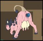 anatomically_correct anatomically_correct_pussy anus backlash91 barefoot black_fur blush bovine brown_background brown_fur cattle dildo female feral fur grey_nose hi_res hooves juice looking_back looking_up mammal miltank nintendo orgasm penetration pink_fur plain_background pokémon presenting presenting_anus presenting_pussy pussy pussy_juice sex_toy solo teats udders vaginal vaginal_penetration video_games
Rating: Explicit
Score: 21
User: forkU
Date: November 10, 2013