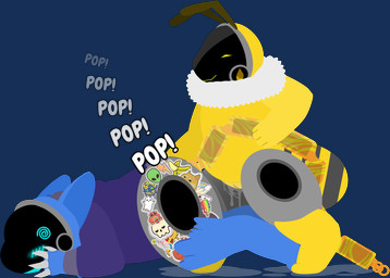 all_fours anal anal_bead_pull anal_beads anal_beads_in_ass anal_penetration anal_storage antennae_(anatomy) anthro arthropod_abdomen blush bottomless can_in_ass cavity_storage clothed clothing dominant dominant_female duo female genitals hoodie hoodie_only machine male male/female male_penetrated object_in_ass onomatopoeia penetration sex_toy sex_toy_in_ass sex_toy_insertion size_difference sound_effects spiral spiral_eyes text topwear topwear_only vulva tf2_demo_2004 honeypot_(tf2_demo_2004) stickerboard_(tf2_demo_2004) arthropod bee hybrid hymenopteran insect protogen alpha_channel hi_res