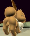 anus balls bed butt feral furniture genitals male solo davidkyatt nintendo pokemon eevee generation_1_pokemon pokemon_(species) 2016 3d_(artwork) 5:6 digital_media_(artwork) hi_res