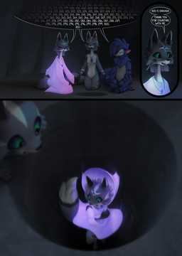 ambiguous_gender anthro blue_body blue_fur breasts casual_nudity clothed clothed/nude clothing counting crown cutaway dialogue digitigrade dipstick_tail eyes_closed falling fur green_eyes grey_body grey_fur group headgear inside jewelry long_neck markings multicolored_body multicolored_fur necklace necklace_only nipples nude open_mouth pawpads paws pointy_ears robe small_breasts speech_bubble tail tail_markings text tiara trio two_tone_body two_tone_fur white_body white_fur trigaroo ka_(trigaroo) kau_(trigaroo) moi_(trigaroo) posean 2025 colored comic digital_media_(artwork) digital_painting_(artwork) english_text hi_res painting_(artwork) shaded