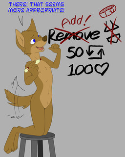 anthro blue_eyes female flat_chested fur marker nipples nude open_mouth solo tail tail_motion tailwag text young young_anthro young_female misterpickleman strip_meme taylor_knight canid canine canis mammal wolf digital_media_(artwork) english_text