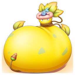 almost_fully_inside ambiguous_gender belly big_belly condom feral head_first looking_at_viewer oral_vore sexual_barrier_device vore yellow_body bboing nintendo pokemon pokemon_legends_z-a eeveelution generation_1_pokemon generation_9_pokemon mega_evolution mega_victreebel pokemon_(species) vaporeon 1:1 absurd_res hi_res