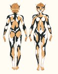 anthro black_body black_fur brown_body brown_eyes brown_fur brown_hair ear_piercing ear_ring female fur hair nude piercing ring_piercing solo standing white_body white_fur unknown_artist star_wars bothan mammal hi_res