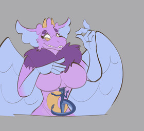 2_horns animated_gif anthro between_breasts big_breasts blue_body blue_ears blue_paws blue_wings breast_expansion breast_play breast_squish breasts dewlap_(anatomy) duo expansion extreme_size_difference eyebrows eyelashes eyes_closed featureless_breasts female fluffy fluffy_ears fur gloves_(marking) grin grinning_at_partner hand_on_breast horn hug huge_breasts hugging_another hugging_partner larger_female long_eyelashes looking_down looking_down_at_partner macro magic magic_user male male/female markings micro moon_(marking) multicolored_body multicolored_fur nude pink_body pink_fur pointy_ears prick_ears purple_body purple_fur romantic romantic_couple shrunk size_difference smaller_male smile snapping_fingers sparkles squish teeth_showing toothy_grin tuft two_tone_body wings yellow_eyes yellow_horn digitalscales mythology drak_(digitalscales) petal_(dapperhedgehog) dragon eastern_dragon fairy_dragon furred_dragon furred_scalie lizard mythological_creature mythological_scalie reptile scalie winged_dragon wingless_dragon animated colored_sketch no_sound short_playtime sketch