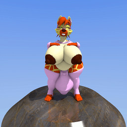 accessory animal_genitalia animal_print anthro balls big_balls big_breasts big_bulge big_butt big_nipples big_penis blue_sky bottomwear bow_panties bow_ribbon bow_underwear breasts brown_nipples bubble_butt buckteeth bulge butt clothing detailed_bulge equine_genitalia eyewear genitals giraffe_print glasses gynomorph hair hair_accessory hair_bow hair_ribbon hand_on_breast hoodie huge_balls huge_breasts huge_bulge huge_butt huge_penis hybrid_genitalia hybrid_penis hyper hyper_balls hyper_bulge hyper_genitalia hyper_penis ineffective_clothing intersex legwear markings medial_ring medial_ringed_hybrid_penis nipples orange_hair orange_markings panties penis pink_bottomwear pink_clothing pink_eyewear pink_glasses ribbons round_glasses shortstack shortstack_gynomorph shortstack_intersex shrug_(clothing) sky slightly_chubby slightly_chubby_anthro slightly_chubby_gynomorph slightly_chubby_intersex smile solo standing teeth thick_thighs thigh_highs topwear twitter_hoodie underwear wide_hips getboingedmydude meme_clothing marie_(getboingedmydude) giraffe giraffid hybrid hyena mammal 1:1 3d_(artwork) 3d_animation 3d_model_showcase animated blender_(artwork) digital_media_(artwork) meme turntable_(animation)