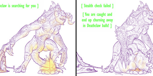 ambiguous_fluids anthro balls balls_on_ground big_balls big_penis bodily_fluids bulge camp campfire camping camping_tent claws cock_vore cum cum_drip cum_on_balls detailed_bulge digestion_implied dribbling dripping feral foreskin genital_fluids genitals hand_on_balls huge_balls huge_penis hyper hyper_balls hyper_genitalia hyper_penis implied_fatal imprint larger_pred male male_pred male_prey muscular paws penile penis predator/prey prey_imprint size_difference soft_vore solo spread_legs spreading squirming struggling struggling_prey tent text tongue tongue_out turned_into_cum vore vore_sequence conditional_dnp samagthrav2 fallout microsoft deathclaw_(lukas) deathclaw scalie absurd_res comic detailed english_text hi_res