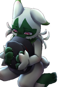 ambiguous_gender anthro biped bodily_fluids crying eyebrows eyelashes fur green_body green_fur holding_object magician_hat simple_background solo tail tears mimideu64931 nintendo pokemon felid feline floragato generation_9_pokemon mammal pokemon_(species) 3:4 hi_res