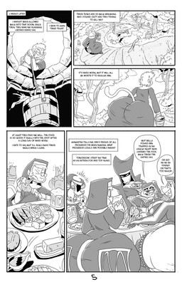 alcohol ale_(drink) anthro armwear beef beer beverage big_breasts big_butt bodily_fluids bowl braces bread breasts bucket butt butt_expansion butter chair chicken_leg chicken_meat clothing container cutlery dairy_products dialogue dinner dinner_table dominatrix expansion eye_patch eyeshadow eyewear facial_piercing feast female fingerless_gloves fishnet_armwear fishnet_clothing food forest fork furniture gloves gravy group handwear horn huge_breasts huge_butt kitchen_utensils laugh makeup male markings meat mole_(marking) narration nose_piercing nose_ring nun nun_habit nun_outfit nun_veil obese obese_anthro obese_female overweight overweight_anthro overweight_female piercing plant plate religious_clothing ring_piercing roast_chicken scapular sharp_teeth shrub speech_bubble spikes steak sweat sweatdrop teeth text text_box time_skip tools tree veil water water_bucket weight_gain well wide_hips gulpspooky nondelismell gabriel_(gulpspooky) mother_aamantha_(gulpspooky) sister_alana_(gulpspooky) sister_bella_(gulpspooky) sister_dagotha_(gulpspooky) bovid canid canine canis caprine demon domestic_dog fish goat haplorhine mammal marine monkey primate shark black_and_white comic english_text hi_res monochrome