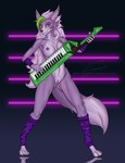 anthro areola arm_warmers armwear bedroom_eyes big_breasts big_hair big_tail bracelet breasts claws clothing colored_nails dipstick_tail ear_piercing ear_ring eyeshadow facial_markings female fur genitals green_claws green_highlights green_nails hair head_markings highlights_(coloring) holding_musical_instrument holding_object jewelry keyboard_instrument keytar leg_warmers legwear looking_at_viewer makeup markings musical_instrument nails narrowed_eyes navel nipples nude pattern_armwear pattern_clothing pattern_legwear piercing playing_music purple_areola purple_armwear purple_body purple_clothing purple_eyeshadow purple_fur purple_hair purple_legwear purple_nipples purple_pussy pussy reflection reflective_floor ring_piercing seductive smile solo studded_bracelet studded_jewelry studs tail tail_markings thick_thighs wide_hips yellow_eyes retrorayfloof five_nights_at_freddy's five_nights_at_freddy's:_security_breach scottgames steel_wool_studios roxanne_wolf canid canine canis mammal wolf 2022 absurd_res digital_media_(artwork) hi_res