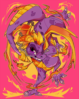 2_horns 3_toes 4_fingers bent_legs claws eyebrows fangs feet feral fingers fire frill_(anatomy) furrowed_eyebrows grey_claws head_crest head_frill horn light long_tail male male_feral membrane_(anatomy) membranous_wings multicolored_body multicolored_scales multicolored_tail open_mouth open_smile orange_membrane orange_wings outline pink_background purple_eyebrows purple_eyes purple_gums purple_spines purple_tail quadruped scales simple_background smile smoke smoke_from_mouth solo tail tail_spines teeth thick_eyebrows toe_claws toes torn_wing wings yellow_body yellow_frill yellow_horn yellow_outline yellow_scales young young_feral young_male southpauz activision european_mythology mythology spyro_the_dragon spyro dragon mythological_creature mythological_scalie scalie western_dragon winged_dragon 2021 4:5 colored digital_drawing_(artwork) digital_media_(artwork) english_description hi_res lighting shaded