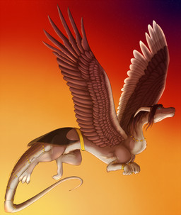 feathers female feral jewelry solo sunset tail wings icy-marth mythology dragon mythological_creature mythological_scalie scalie hi_res