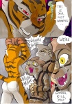 anthro bdsm better_late_than_never bound butt comic daigaijin dialogue dreamworks english_text felid female kung_fu_panda leopard mammal master_tigress nude painting_(artwork) pantherine red_eyes smile text tiger traditional_media_(artwork) wan_wu watercolor_(artwork) wing_wu wu_sisters yellow_eyes