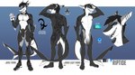 2016 abs android anthro balls big_penis biped black_body black_hair black_nipples black_skin blue_eyes countershading cybernetics cyborg ear_piercing english_text fish foreskin genitals grey_body grey_skin grin hair humanoid_genitalia humanoid_penis looking_at_viewer machine male marine model_sheet nipples non-mammal_balls non-mammal_nipples nude penis piercing piranhapettingzoo plantigrade riptide_(riptideshark) robot shark simple_background smile solo tail tattoo text tongue tongue_piercing tribal tribal_tattoo white_body white_skin