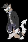 anthro butcher_knife butler digitigrade fangs hooved_digitigrade hooved_toes hooves horn knife male reggiecyuz serial_killer simple_background solo spade_tail tail teeth transparent_background feralasar demon imp 2:3 alpha_channel hi_res