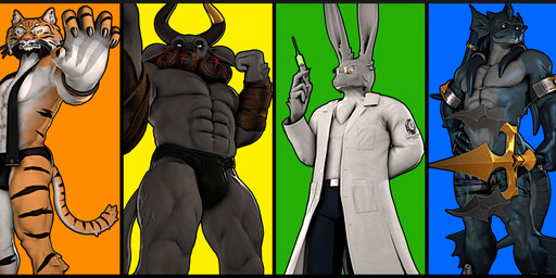 5_fingers abs anthro athletic athletic_anthro athletic_male black_body black_feathers blue_body blue_skin bottomwear briefs camera_view clothed clothed_anthro clothed_male clothing coat convenient_censorship eyewear feathers fingers fur genitals glasses gloves grey_body grey_fur group hand_wraps handwear horn humanoid_hands lab_coat male melee_weapon muscular muscular_anthro muscular_male navel necktie nude_anthro nude_male orange_body orange_fur pants penis polearm staff striped_body striped_fur stripes syringe topless topless_anthro topless_male topwear trident underwear weapon wearing_glasses white_body white_fur wraps wristband yellow_body yellow_feathers reindeerviking petruz_(modeler) alpha_(petruz) daao_(petruz) luzhius_(petruz) reyfeng_(petruz) steeljaw_(petruz) zang_(petruz) avian bird bovid bovine cattle chicken felid galliform hare hybrid lagomorph leporid mammal pantherine phasianid tiger triton 3d_(artwork) absurd_res censored digital_media_(artwork) hi_res mosaic_censorship source_filmmaker_(artwork)