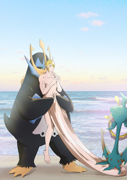 ambiguous_gender beach elongated feral group human_focus loose_skin male nude_male outside photo_background sea stretchy trio water tapirclip nintendo pokemon volo_(pokemon) avian dhelmise empoleon generation_4_pokemon generation_7_pokemon human mammal pokemon_(species) absurd_res digital_drawing_(artwork) digital_media_(artwork) hi_res mixed_media photography_(artwork)