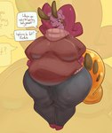 anthro female overweight overweight_female solo corromon nintendo pokemon meliqweenhoney generation_6_pokemon goodra pokemon_(species) absurd_res hi_res