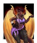 alternative_fashion anthro armor bottomwear clothing costume denim denim_bottomwear denim_clothing female jacket jeans pants piercing punk solo tail topwear wings racoe 2k_games borderlands mythology amara_(borderlands) dragon fish hybrid marine mythological_creature mythological_scalie scalie shark 2019 absurd_res hi_res