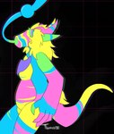 anthro horn hypnosis mind_control nude simple_background solo sparklefur tail transformation unusual_anatomy therasis deltarune mythology undertale_(series) kentah dragon mythological_creature mythological_scalie scalie werewire absurd_res colorful_theme hi_res