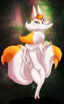 anthro beverage female fur glass looking_at_viewer orange_body orange_fur solo white_body white_fur thepipefox asian_mythology east_asian_mythology hotel_transylvania japanese_mythology mythology kitsune_(hotel_transylvania) canid canine fox mammal yokai hi_res signature