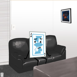 card casting_couch furniture jack_of_spades looking_at_viewer male on_sofa picture_on_wall playing_card shutters sitting sitting_on_sofa sofa solo cheetoeater conditional_dnp inanimate_insanity object_shows jack_(ii) animate_inanimate dire_animate_inanimate 1:1 hi_res male_(lore)