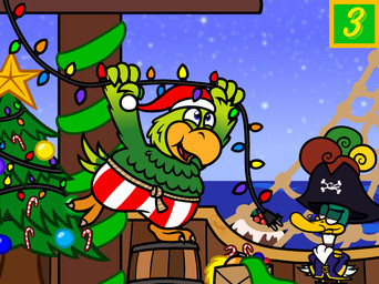2_toes 4_fingers anthro arms_bent barrel baubles beak belt black_clothing black_eyebrows black_facial_hair black_footwear black_hat black_headwear black_mustache blue_clothing blue_coat blue_sky blue_topwear bottomwear box brown_eyes brown_talons candy candy_cane chest_tuft christmas_clothing christmas_decorations christmas_headwear christmas_lights christmas_star christmas_tree chubby_cheeks closed_smile clothed clothed_anthro clothed_male clothing coat container cravat decorating dessert duo eyebrows facial_hair feather_hands feathers feet fingers food footwear garland green_body green_feathers green_tail half-closed_eyes happy hat hat_feather headgear headwear holding_string_lights holidays light loose_feather male male_anthro mouth_closed mustache narrowed_eyes number on_one_leg open_mouth open_smile orange_beak outside pants pattern_bottomwear pattern_clothing pattern_pants pink_tongue pirate plant red_bottomwear red_clothing red_hat red_headwear red_pants rope rope_belt santa_hat sea ship sky smile smiling_at_another snow snowing standing string_lights striped_bottomwear striped_clothing striped_pants stripes tail tail_feathers text_box toes tongue topless topless_anthro topless_male topwear tree tuft vehicle water watercraft white_cravat captainquack64 christmas captain_quack parrot_(captainquack64) anatid anseriform avian bird duck parrot 2023 colored digital_drawing_(artwork) digital_media_(artwork) english_description hi_res lighting