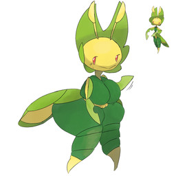 :> antennae_(anatomy) anthro arthropod_abdomen big_breasts blush blush_lines bodily_fluids breasts female female_anthro genitals green_body humanoid_genitalia humanoid_vulva leaf leaf_arms looking_at_viewer multicolored_body non-mammal_breasts plant red_eyes shake_lines solo sweat sweatdrop thick_thighs vulva wide_hips yellow_body akuro_kitty nintendo pokemon arthropod elemental_creature flora_fauna generation_5_pokemon insect leavanny pokemon_(species) 1:1 2026 digital_drawing_(artwork) digital_media_(artwork) full-length_portrait hi_res portrait reference_image