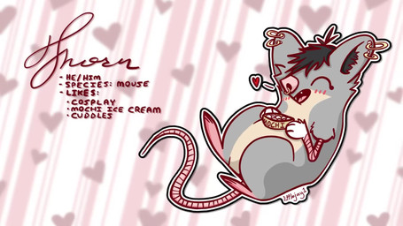black_hair blush blush_lines dessert ear_piercing ear_ring eyelashes facial_piercing feral floating fluffy fluffy_ears food fur grey_body grey_fur hair happy heart_background heart_symbol holding_food holding_object male multicolored_body music nose_piercing open_mouth outline pattern_background paws piercing ring_piercing simple_background smile solo tail tan_body tan_fur teeth text tongue two_tone_body littlejay1 sound_warning thorn_(littlejay1) mammal mouse murid murine rodent 16:9 animated colored digital_drawing_(artwork) digital_media_(artwork) english_text hi_res high_framerate pastel_theme shaded short_playtime sound video widescreen