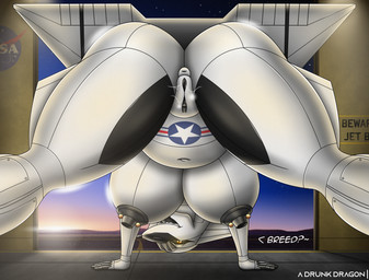 aircraft amber_eyes anthro anus areola barbell_piercing breasts dialogue eyelashes female genitals long_eyelashes machine nipple_piercing nipples nude piercing pupils slit_pupils solo text thick_thighs vehicle vulva a_drunk_dragon u.s._air_force xb-70_valkyrie_(prototype_bomber) pandora_kennedy_(adrunkdragon) aeromorph living_aircraft living_machine living_vehicle english_text hi_res