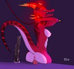 anthro anus butt dildo dildo_in_pussy dildo_insertion dildo_sitting female genitals horn penetration pussy raised_tail sex_toy sex_toy_in_pussy sex_toy_insertion solo tail vaginal vaginal_penetration discreet_user mythology ember_(discreet_user) demon dragon mythological_creature mythological_scalie scalie hi_res