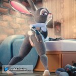 anthro anus biped bottomless breasts butt clothed clothing discarded_clothing female female_anthro flat_chested fur genitals grey_body nude presenting presenting_hindquarters pussy size_difference smaller_female smile solo tail white_body rabbitholes disney zootopia judy_hopps european_rabbit lagomorph leporid mammal oryctolagus rabbit 1:1 3d_(artwork) digital_media_(artwork) hi_res