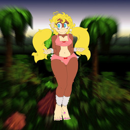 anthro clothing female solo underwear badoodlezzz donkey_kong_(series) nintendo tiny_kong haplorhine mammal monkey primate absurd_res hi_res