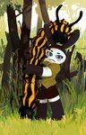 ambiguous_gender anthro clothed clothing duo feral larva male size_difference qs75834_(artist) animal_crossing nintendo genji_(animal_crossing) arthropod caterpillar insect lagomorph leporid mammal rabbit 2018 hi_res