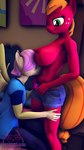 3d_(artwork) 9:16 anthro anthrofied big_breasts big_macintosh_(mlp) breasts clothed clothing crossgender digital_media_(artwork) duo equid equine female fluttershy_(mlp) friendship_is_magic ftm_crossgender hasbro hi_res male male/female mammal mtf_crossgender my_little_pony nipples senthaurekmern topless