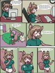 2012 3:4 anthro babystar biped blush clothing comic detailed_background dialogue diaper digital_media_(artwork) english_text female fur gemma_polson hair hi_res mammal rodent sciurid solo standing text tree_squirrel