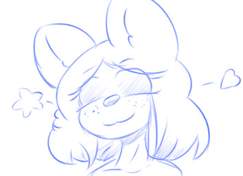 ambiguous_gender anthro closed_smile eye_through_hair eyebrow_through_hair eyebrows eyelashes eyes_closed freckled_face freckles hair heart_symbol mouth_closed smile solo star translucent translucent_hair dividedwreck june_(jinu) canid canine canis domestic_dog mammal shiba_inu spitz 2018 blue_and_white bust_portrait digital_drawing_(artwork) digital_media_(artwork) english_description monochrome portrait sketch female_(lore)